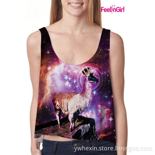 OEM Printed Fancy Ladies Latest Design Tops Tor Girls